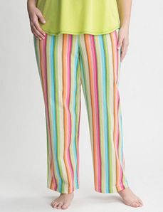 Striped knit sleep pant