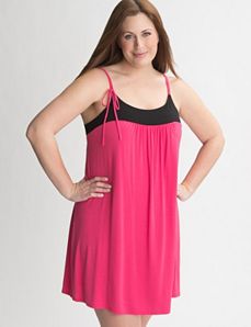 Colorblock knit chemise