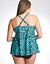 Animal print swim tank with built in no wire bra