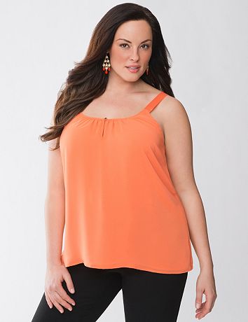 Full figure Lane Collection grosgrain trim tank
