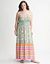 Mixed Print Strapless Maxi Dress by Lane Bryant