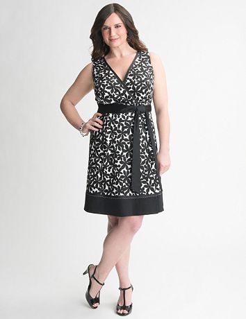 Faux Wrap Floral Dress