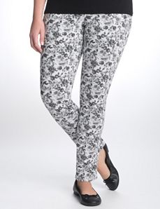 Full Figure Floral Terry Jegging by Lane Bryant