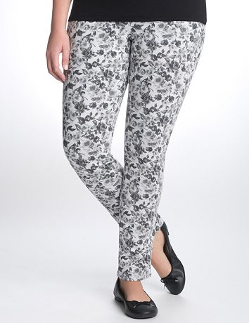 Full Figure Floral Terry Jegging by Lane Bryant