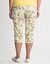 Full Figure Floral Denim Capri