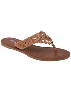 Wide Width Woven Flip Flops