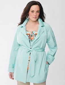 Plus Size Taffeta Trench Coat by Lane Bryant