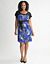 Mixed material floral dress by Lane Bryant