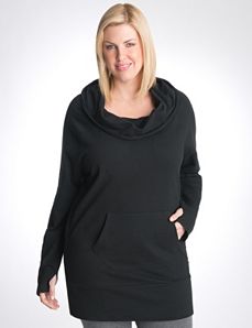Plus size cowl neck tunic