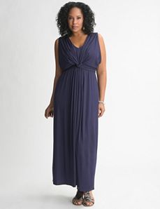 Knot Front Maxi Dress by Lane Bryant