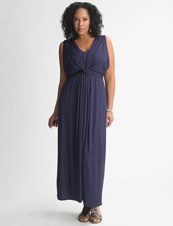 Knot Front Maxi Dress by Lane Bryant