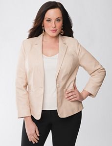 Plus Size Leather Blazer by Lane Bryant