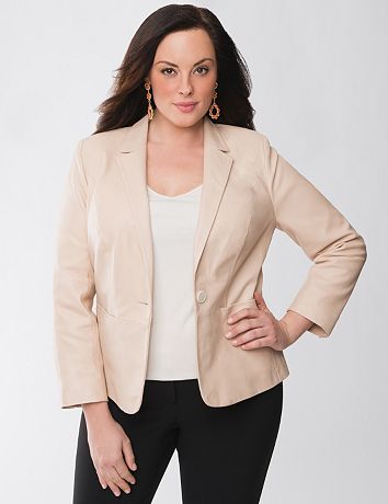 Plus Size Leather Blazer by Lane Bryant