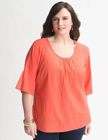 Beaded cold shoulder top by Lane Bryant