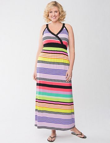 Multi stripe maxi dress