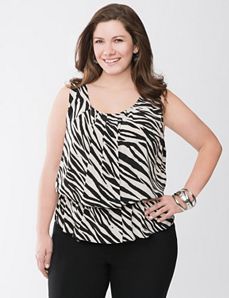 Zebra peplum top