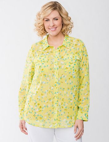 Sheer print Top by Lane Bryant