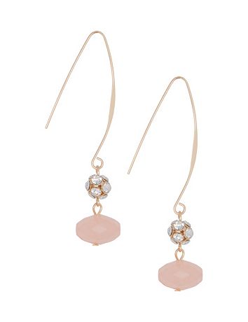 Faceted Stone Drop Earrings by Lane Bryant