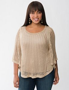 Plus Size Circle Cut Poncho by Lane Bryant