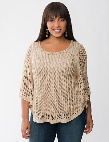 Plus Size Circle Cut Poncho by Lane Bryant