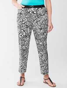 Plus Size Tuxedo Ankle Pant by Lane Bryant