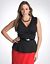 Peplum Top with Belt by Lane Bryant
