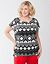 Full Figure Ikat Embellished Top by Lane Bryant