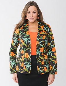 Full Figure Floral Sateen Jacket by Lane Bryant