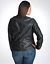 Full Figure Ribbed Faux Leather Moto Jacket by Lane Bryant