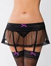 Mesh & lace garter skirt
