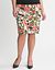 Floral sateen pencil skirt