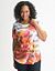 Sequin stripe floral tee