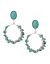 Lane Collection faux turquoise hoop earrings