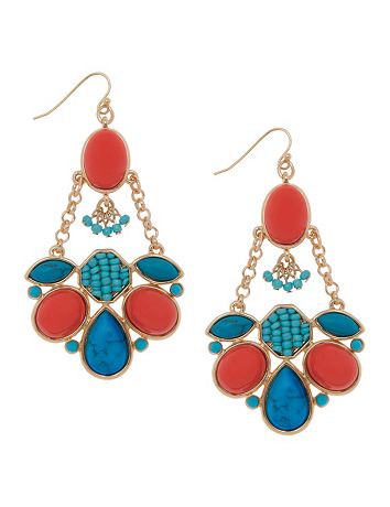 Lane Collection beaded chain earrings