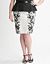 Mirror floral pencil skirt