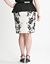 Mirror floral pencil skirt