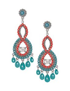 Button back chandelier earrings by Lane Bryant