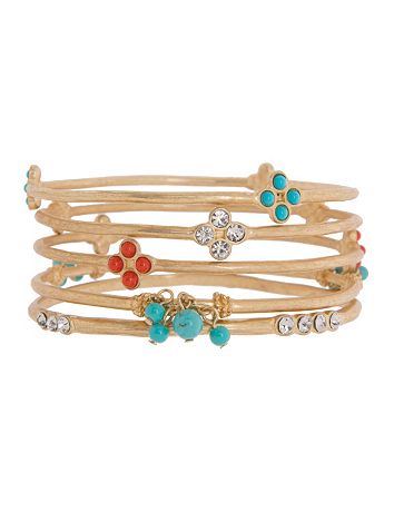 Lane Collection 5 row bangle set