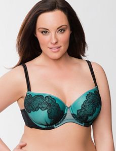 Mesh overlay T-shirt bra