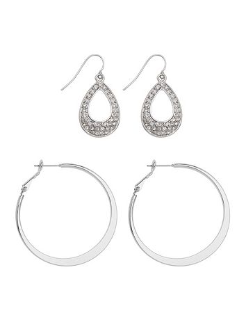 Teardrop & hoop earrings duo by Lane Bryant