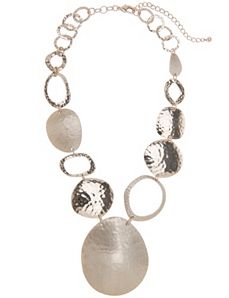 Lane Collection hammered pendant necklace