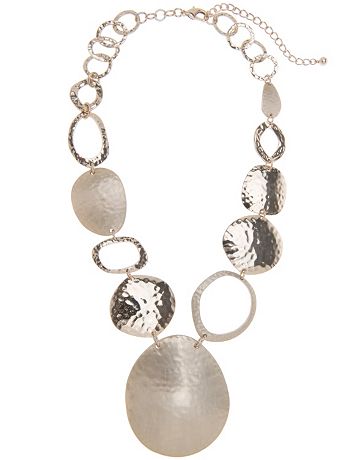 Lane Collection hammered pendant necklace