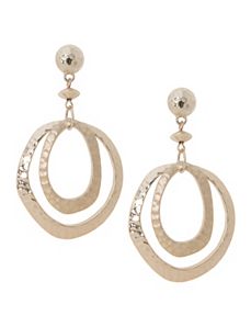 Lane Collection hammered hoop earrings