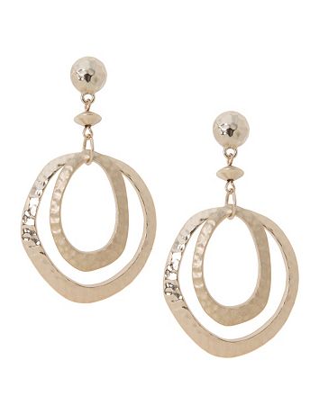 Lane Collection hammered hoop earrings