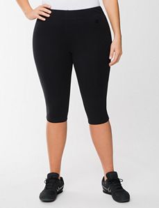 Full figure knit pedal pushers by Lane Bryant