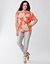Lane Collection print V-neck top