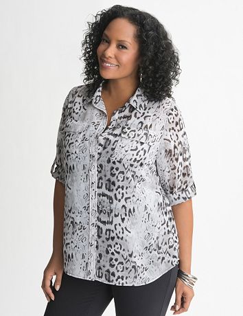 Animal print utility Top by Lane Bryant