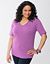 Plus Size Striped V-neck tee by Lane Bryant