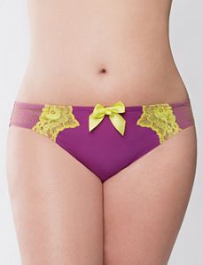 Tanga panty with neon lace