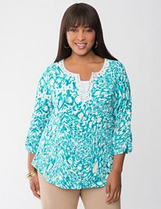 Embellished animal print kurta